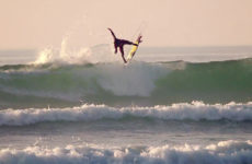 Vidéo de surf en France l'hiver